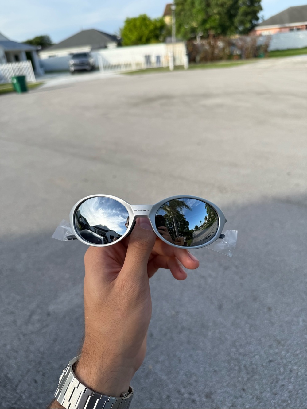 Oakley (Eye Jacket) chome lens Protective Sunglasses Set